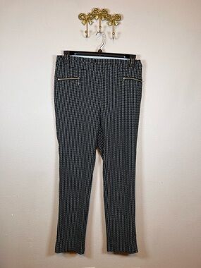 Rafaella Black and White Houndstooth Studio Pants. Size 10